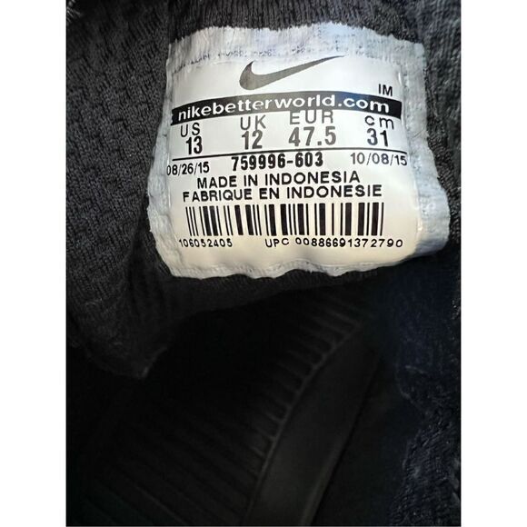 MENS NIKE Hyperfresh Roshe Mid Top RED Hyperfresh SHOES 759996-603 Size 13 - Picture 5 of 6